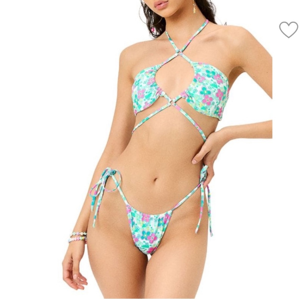 FRANKIES BIKINIS × NAOMI SET - Malibu Halterneck Top Tia Bottom - Both XL